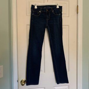 American Eagle blue super stretch jeans; size 10 short